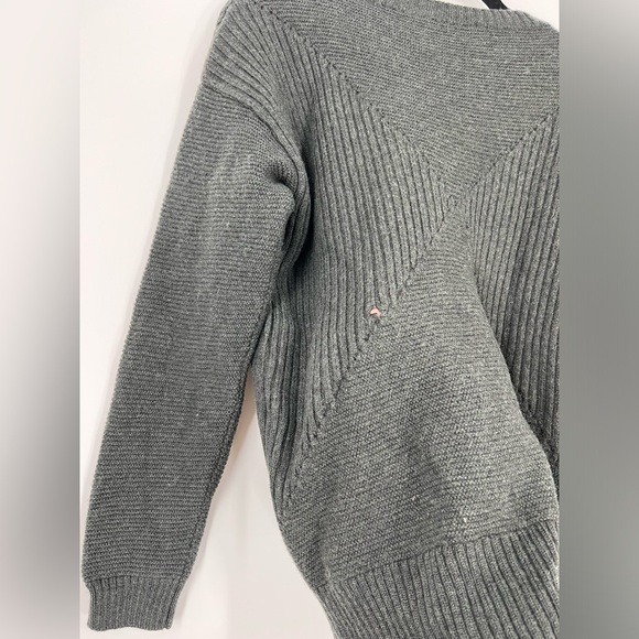 Aritzia Wilfred Grey Green Free Merino Wool Sweater - Isabelli Sweater Medium - Picture 4 of 5